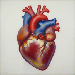 anatomically correct! human heart, real heart, not just a heart symbol, anatomic, painting by jackson pollock