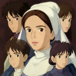 1 8 3 5 florence nightingale at age 5 0, character face study, faces only, concept art finely detailed perfect art, painted by greg rutkowski makoto shinkai takashi takeuchi studio ghibli, pinterest, cevagraf comics