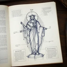 a detailed blueprint of god, a top secret document