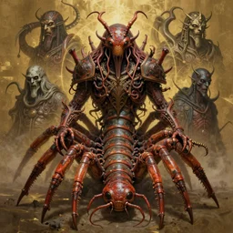 majestic god centipede hybrid portrait, doom, sf, intricate artwork masterpiece, ominous, matte painting, golden ratio, trending on cgsociety, intricate, epic, trending on artstation, by artgerm, h. r. giger and daarken and beksinski, highly detailed, vibrant, production cinematic character render, ultra high quality model