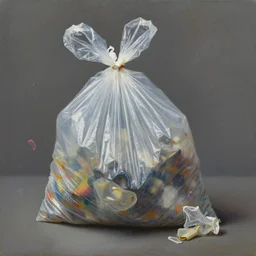 fine art oil painting of a plastic garbage bag and garbage flying around, perspective, ultra detailed, elegant, intricate, dynamic lighting, hyperrealism, sharp focus, art by peter mohrbacher and ashley wood and andrei riabovitchev