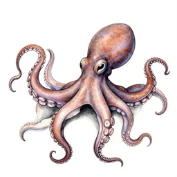 tentacles, octopus, drawn by karol bak