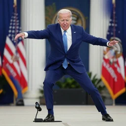 Joe Biden doing dab, professional photography