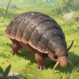 an armadillidium, highly detailed, digital art, sharp focus, trending on art station, anime art style