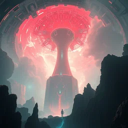 rei ayanami, memento of the rei ayanami, the android kannon mindar leviathan awakening from japan in a radially symmetric alien megastructure turbulent bismuth glitchart luminism romanticism by john william waterhouse. atmospheric cinematic environmental & architectural design concept art by tom bagshaw jana schirmer jared exposure to cyannic energy, darksouls concept art by finnian macmanus