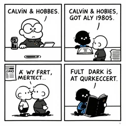 calvin and hobbes got really dark all of a sudden. newspaper strip from the 1 9 8 0 s