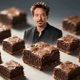 a compilation of brownies that depicts robert downey jr