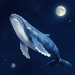a whale in space