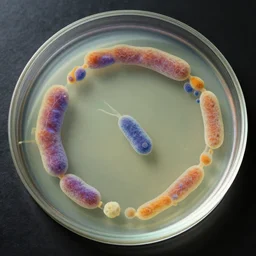 bacterial growth in a giant petri dish, by Leonardo Da Vinci