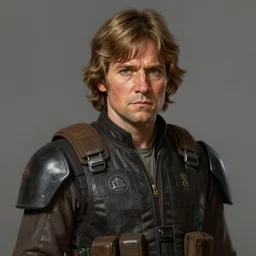 portrait of a man by greg rutkowski, dan skywalker from star wars expanded universe, wearing tactical gear of the triunvirate of the galactic alliance, he is about 3 0 years old, highly detailed portrait, digital painting, artstation, concept art, smooth, sharp foccus ilustration, artstation hq