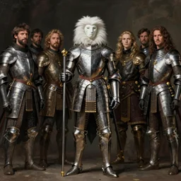 ( ( ( full length portrait of a white dollface persian, halberd, breastplate ) ) ), d & d, tyler jacobson, greg rutkowski, frank frazetta, alexandre chaudret, boris vallejo, michael whelan, miro petrov, magali villeneuve, donato giancola
