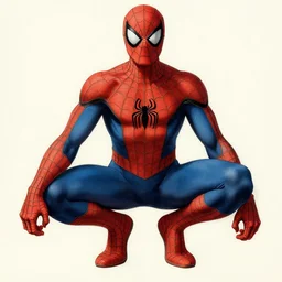 old anatomical chart of Spiderman