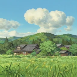 landscape by miyazaki, by kyoto animation