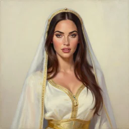 a portrait of an arabian princess in a disney movie, megan fox, oil painting, pale colors, high detail, 8 k, wide angle, trending on artstation,