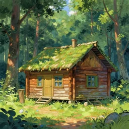 [ a log cabin in the forest ] [ van gogh ] [ anime ]