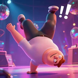 beautiful expressive close - up digital art of ( ( ( peter griffin breakdancing, expressive posing, cool!!!! ),. peter griffin in a disco with flashing lights and colours. trending on artstation, beautiful lighting, hyper detailed, 4 k, high quality, smooth, sharp focus