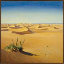 a beautiful painting of a desert landscape by salvador dali
