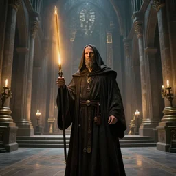 « a beautiful sith creating a rule of two in an ancient sith temple stylized as a catholic church, very realistic, trending on artstation »