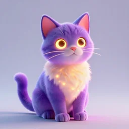 glowing cat, neon light, octane render, 4k premiere pro, hyper realistic
