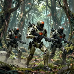 vietnam war cyborg marines escaping mutant forest, horror art by beksinski and szukalski and giger and and pyromallis and dzo and iris compiet and seb mckinnon and, technical drawing, blueprint, digital art, highly detailed, intricate, sharp focus, trending on artstation hq, deviantart, pinterest, unreal engine 5, 4 k uhd image