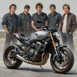 concept art of motorcycle, highly detailed painting by dustin nguyen, akihiko yoshida, greg tocchini, greg rutkowski, cliff chiang, 4 k resolution, trending on artstation, 8 k