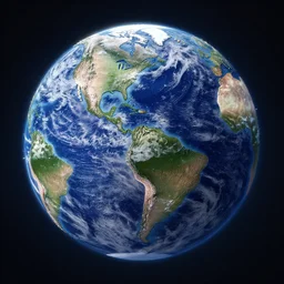 earth with lots of curves, octane render