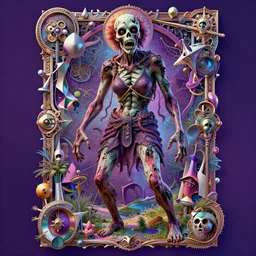 wafture, sensual, flashy and elaborate detailed intricate amazing poster for zombie on a summers day, by umberto boccioni and john frederick kensett. trending on artstation. photorealistic. unreal engine