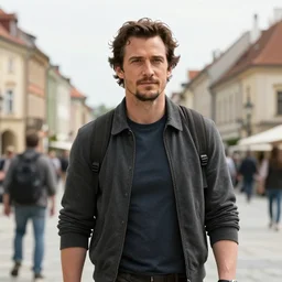 henry cavill as lgbt rainbow haired trans, medium shot, trip to legnica, very realistic film still, natural