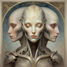 symmetry!! portrait of cyberpunk alien in the style of horizon zero dawn, machine face, intricate, elegant, highly detailed, digital painting, artstation, concept art, smooth, sharp focus, illustration, art by artgerm and greg rutkowski and alphonse mucha, 8 k