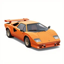 Lamborghini Countach, cartoonish, cartoon