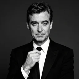 mr rogers as the lead singer of a norwegian black metal band, black metal, black and white photograph, high contrast, mayhem, icp makeup, mr rogers, mr rogers