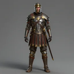 full body + face character portrait of a post - apocalyptic roman knight / mercenary in the style of high fantasy art trending on artstation deviantart pinterest detailed realistic high resolution hd 8 k