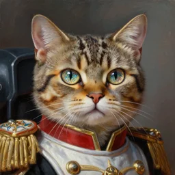 an oil painting of a cat as an Imperial officier from the Warhammer 40k, sparkly detailed cat eyes, glorious, cinematic, realistic lighting, masterpiece, smooth, Warhammer 40k, military, oil painting of a cat as an Imperial officier from the Warhammer 40k, sparkly detailed cat eye, higly detailed, 4K Render, official Warhammer 40k illustration