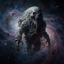 scary and gigantic unknown object floating in space between cosmic clouds and nebulas, by isaac asimov alejandro jodorowsky and hr giger, trending on artstation,