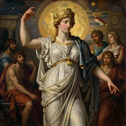 majestic gracious seductive oracle of delphi portrait, ancient greece, atmospheric lighting, painted, intricate, volumetric lighting, beautiful, rich deep colours masterpiece, golden hour, sharp focus, ultra detailed, by leesha hannigan, ross tran, thierry doizon, kai carpenter, ignacio fernandez rios