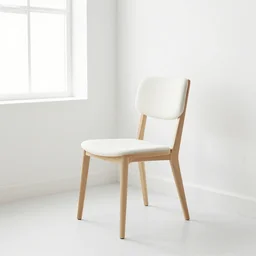 a chair in a white room in vanice