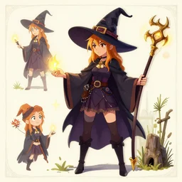“ a young witch designed for a new bravely default game ’ s concept art ”