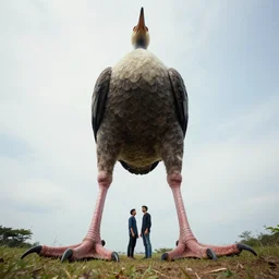 hut over two giant legs of bird, greg rutkowski, zabrocki, karlkka, jayison devadas, trending on artstation, 8 k, ultra wide angle, zenith view, pincushion lens effect