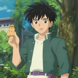 tobey maquire jr as anime character, kyoto animation, magical