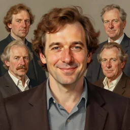 photo of leon kossoff with simple smile paint detailed digital artstation, portrait hd 4 k, y greg rutkowski and gaston bussiere and craig mullins and j. c. leyendecker, hd