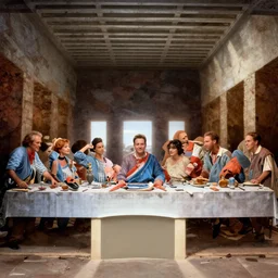 Seinfeld cast at The Last Supper