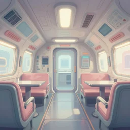 inside the captain's lounge. fluorescent pleasing - palette intricate dense spaceship interior density. flowing stylized futurism contours with appeal, matte painting pastel from fantasia from fantasia ( 1 9 4 1 )