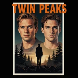 Twin Peaks poster artwork by Kerne Erickson