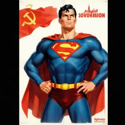 superman soviet union propaganda poster 1 9 4 0