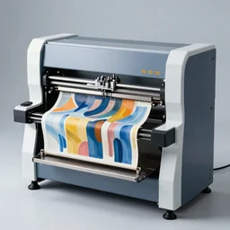 a machine that mass produces modern art, product photo