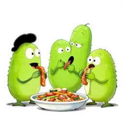 aliens eating food by richard scarry