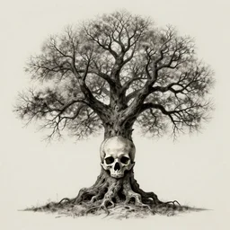 the tree of skulls. epic artwork, trending on artstation.