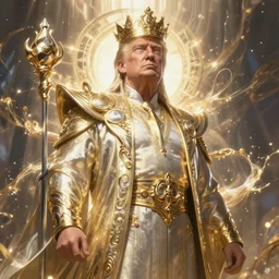 Donald Trump as the god-emperor of mankind, League of Legends amazing splashscreen artwork, splash art, natural light, elegant, intricate, fantasy, atmospheric lighting, league of legends splash art, hd wallpaper, ultra high details