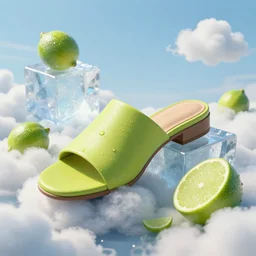 mule,  surreal, trippy, highly detailed digital art, clouds, limes, giant ice cubes, serene
