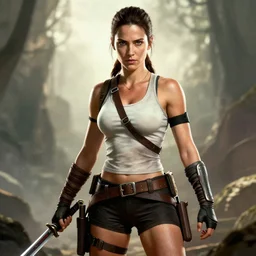 keanu reeves starring lara croft, game art, tomb raider